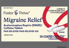 White Oblong L374 - Foster & Thrive Migraine Relief 250mg-250mg-65mg Tablet