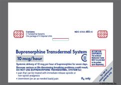 Beige Rectangular Buprenorphine Transdermal System 10 Mcg / Hr - Buprenorphine 10mcg / hr Transdermal Patch