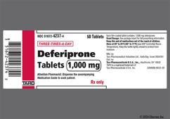 White Oval T 1 K - Deferiprone 1000mg Tablet (Three-Times-A-Day)
