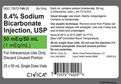 colorless - Sodium Bicarbonate 8.4% 50mEq / 50mL Solution for Injection