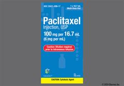 yellow - Paclitaxel 100mg / 16.7mL Solution for Injection