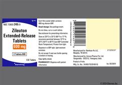 Red And White Oblong 66 And V - Zileuton 600mg Extended-Release Tablet