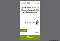 white - Ciprofloxacin / Dexamethasone 0.3%-0.1% Otic Suspension