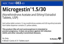 Microgestin 1.5/30 Coupon - Microgestin 1.5/30 21 tablets package