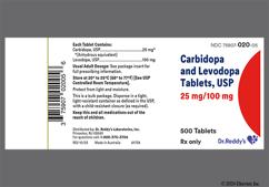 Yellow Round M 721 - Carbidopa / Levodopa 25mg-100mg Tablet