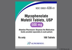 Purple Oblong M1 - Mycophenolate Mofetil 500mg Tablet