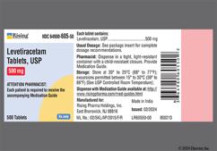 Yellow Oblong Ol 500 - Levetiracetam 500mg Tablet