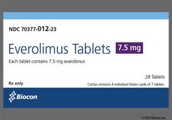 White Oblong B 7.5 - Everolimus 7.5mg Tablet