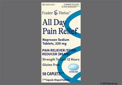 Blue Oval L368 - Foster & Thrive All Day Pain Relief 220mg Caplet