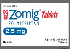 Zomig Coupon - Zomig 6 tablets of 2.5mg dose pack