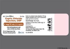 colorless - Copper (Cupric Chloride) 0.4mg / mL Solution for Injection