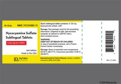 White Round P39 - Hyoscyamine Sulfate 0.125mg Sublingual Tablet