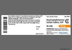 Peach Round 10 Mia - Dextroamphetamine Sulfate 10mg Tablet