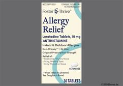 White Oval L612 - Foster & Thrive Allergy Relief Non-Drowsy 10mg Tablet