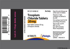 White Round Pad And 145 - Trospium Chloride 20mg Tablet
