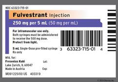 yellow - Fulvestrant 250mg / 5mL Pre-Filled Syringe Solution for Injection