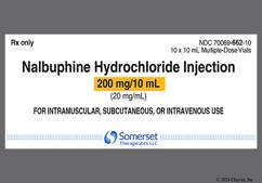 colorless - Nalbuphine Hydrochloride 20mg / mL Solution for Injection