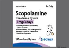 tan round - Scopolamine 1mg / 3 days Transdermal System