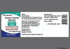 colorless - Arsenic Trioxide 10mg / 10mL Solution for Injection