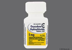 White Round 5 And R P - Oxycodone Hydrochloride 5mg Tablet