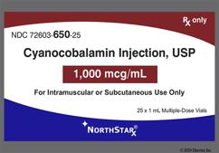 red - Cyanocobalamin 1000mcg / mL Solution for Injection