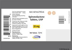Brown Round Tl 216 - Spironolactone 25mg Tablet