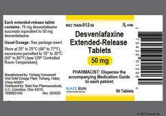Pink Square Yh 50 - Desvenlafaxine 50mg Extended-Release Tablet