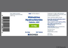 White Round C 150 - Midodrine Hydrochloride 5mg Tablet