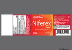 Niferex Coupon - Niferex 30 tablets of 175mg/1700mcg/25mcg bottle
