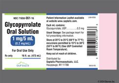 colorless - Glycopyrrolate 1mg / 5mL Oral Solution