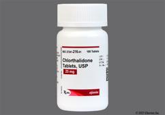 White Round 25 And C - Chlorthalidone 25mg Tablet