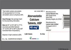 White Oval La39 - Atorvastatin Calcium 40mg Tablet