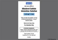 colorless - Albuterol Sulfate 1.25mg / 3ml Solution for Inhalation