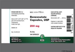 Yellow Oval Pc15 - Benzonatate 200mg Liquid Filled Capsule
