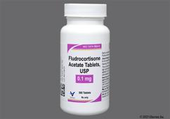White Round 1861 - Fludrocortisone Acetate 0.1mg Tablet