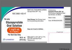 colorless - Glycopyrrolate 1mg / 5mL Oral Solution