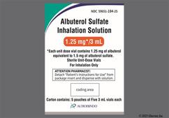 colorless - Albuterol Sulfate 1.25mg / 3ml Solution for Inhalation
