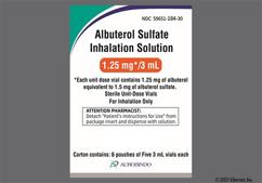 colorless - Albuterol Sulfate 1.25mg / 3ml Solution for Inhalation