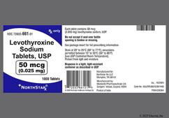 White Round M57 - Levothyroxine Sodium 50mcg Tablet