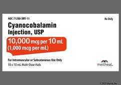 red - Cyanocobalamin 10000mcg / 10mL Solution for Injection