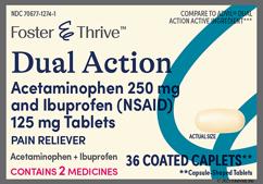 Yellow Oval Ii - Foster & Thrive Dual Action 250mg-125mg Caplet