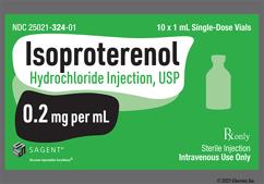 yellow - Isoproterenol Hydrochloride 0.2mg / mL Solution for Injection