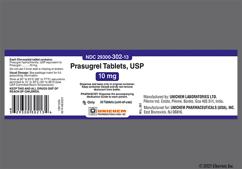 Brown Oblong 302 And U - Prasugrel 10mg Tablet