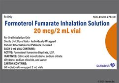 colorless - Formoterol Fumarate 20mcg / 2mL Solution for Inhalation