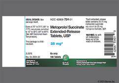 White Oval 164 And Y H - Metoprolol Succinate 25mg Extended-Release Tablet