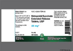 White Oval 164 And Y H - Metoprolol Succinate 25mg Extended-Release Tablet