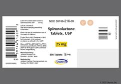 Brown Round Tl 216 - Spironolactone 25mg Tablet