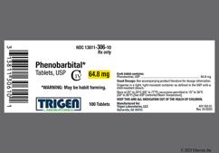 White Round 364 - Phenobarbital 64.8mg Tablet