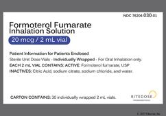 colorless - Formoterol Fumarate 20mcg / 2mL Solution for Inhalation
