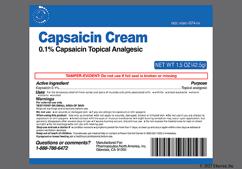 Capsaicin Coupon - Capsaicin 42.5g of 0.1% tube of cream